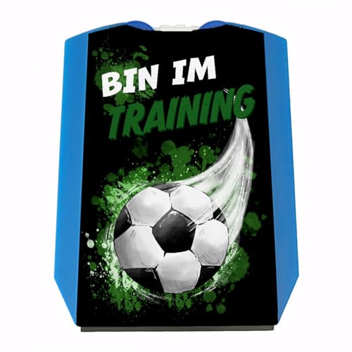 speecheese Bin im Training Fußball Parkscheibe mit 2 Einkaufswagenchips für einen Fußballspieler und das eigene Auto um den Menschen zu Zeigen Welcher Sport Deine Berufung ist
