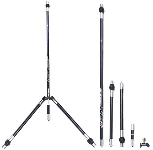 wolfman Bogenschießen Balance Bar Stabilisator Set 3K Reine Kohlefaser Stoßdämpfer Balance Rod Set Bow Stabilizer Pole Rod für wettbewerbsfähiges Recurvebogen Compoundbogen Zubehör (Schwarz)