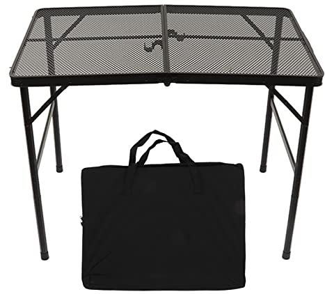 MISNODE Table Pliante de Camping en Plein Air, Table de Pique-nique Portable Ultra Légère en Alliage D'aluminium avec Bureau en Maille, Table Réglable en Hauteur pour Barbecue, Voyage, Pique-nique, Pl