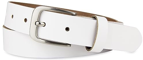 Frentree Ledergürtel MADE IN GERMANY, Gürtel für Damen und Herren, 3 cm breit, Weiß