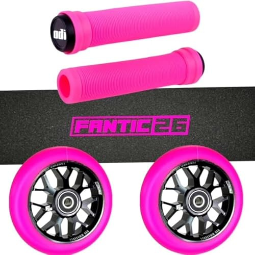 F26 Stunt Scooter Ersatzteile Set, Basic Pink | Set mit Griffe, Rollen, Griptape, 110 mm Rollen, ABEC 11 Kugellager