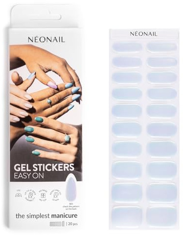 NÉONAIL Nagelfolie UV Härtend - Gel Stickers Easy On - UV Gel Strips - Fingernägel zum Aufkleben - Nagelsticker - Nagellackstreifen - Nagelaufkleber - Aufkleber Nägel - M11