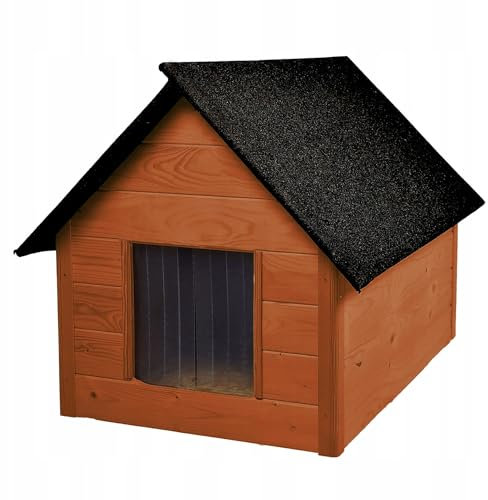 Woodol Premium Holzhundezwinger mit beeindruckender Isolierung - Perfekter Schutz für Ihr Haustier Groß XL Walnuss-Farbe aus Holz | für Hunde bis 20kg