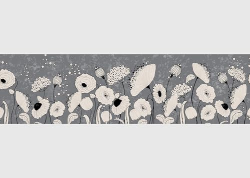 AG Design Bordura Autoadesiva Fiore, AWB 8412 | Decorazione Impermeabile per Pareti, Mobili, Carte da Parati, Rivestimenti Murali e Porte, Pellicola, Multicolore | Larghezza 500 cm x Altezza 13,8 cm