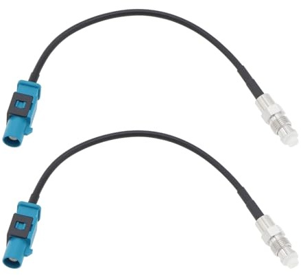 VGOL 2 Stück Antennenadapter Fakra-Stecker Männlich auf FME-Buchse Weiblich Fahrzeugantenne Koaxialadapter RG178-Kabel GPS-Antennenadapterkabel GPS-Navigation FM AM-Radio