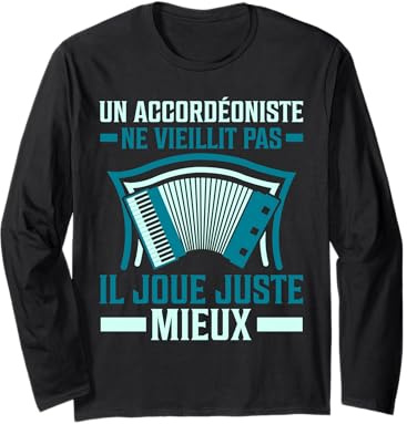 Accordéon Accordéoniste Anniversaire Manche Longue