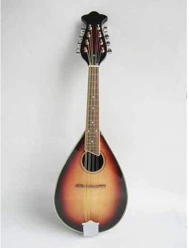 Adults Mandolin instrument Hand-made Solid Wood Mandolin Musical Instrument In Sunburst(Orange)