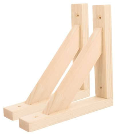 ARTIBETTER 2St Holzstativ Wandregal Halterung Einfache Holzregal Stabile Konstruktion Regalhalter Dreieckiger Wandhalter Metallhalterungen für Regale schwere Regalhalterungen hölzern