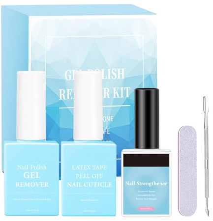 Natürlicher Nagellackentferner, Nagelstärker, auslaufsicherer Gel-Nagellackentferner, Nagelentferner-Kit, Nagelhautschieber, Heimsalon-Werkzeuge, Bio-Nagelpflege, sanfter Nagelentferner,