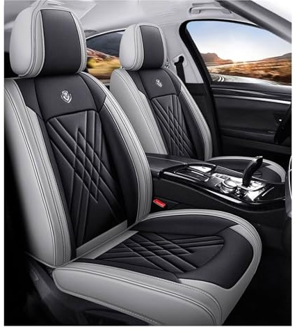 ZARUXCHA Universal-Sitzbezug Komplett-Set Für Hyundai Tucson 2021-2024, AutositzbezüGe Set Leder, 5-Sitze Universal-SitzbezüGe Auto Komplettset(A(Greyish Black))