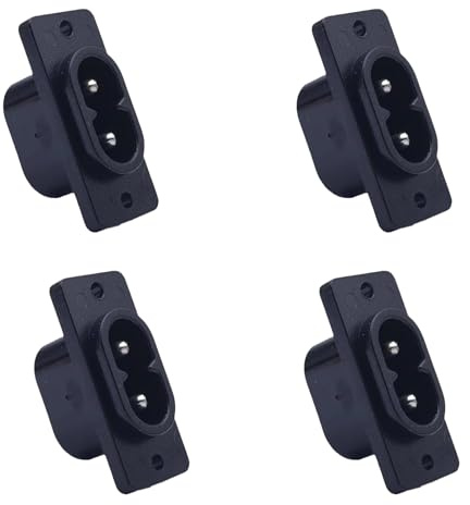 Spina a 2 poli IEC320 C8, presa dritta 250 V AC 2,5 A IEC ingresso modulo di potenza connettore, presa di corrente, adattatore a vite per apparecchi elettrici