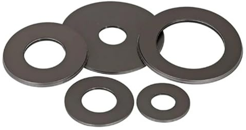 DLNTXFDG 40 à 400 pièces Rondelle en Nylon Noir Joint Plat Isolant Ultra-Mince en Plastique Dur(M10x15x0.5-400pcs)
