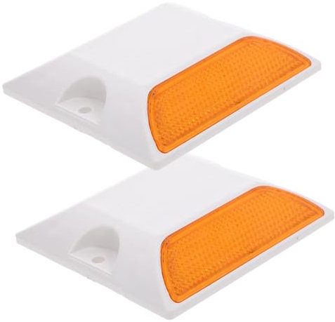 Réflecteur de Bord de Route Réfléchissant Lot de 2 en Plastique