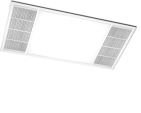 UQACHG Ventilation Fans Ultra-Thin Ceiling Ventilation Fan Lighting Combo, Rectangular High-Power Exhaust Fan With Led Lights, Powerful Low-Noise Bathroom Exhaust Fa,Grey-300 * 600 integrated ceiling