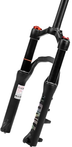 AEYINO 20 Inch Suspension Forks 20 Air Fork Mountain Bike Front Fork MTB | 100mm Travel 1-1/8 Straight Tube 9mm QR Manual Lockout Shock Absorber Accessories Replacement for Folding XC Touring Bikes
