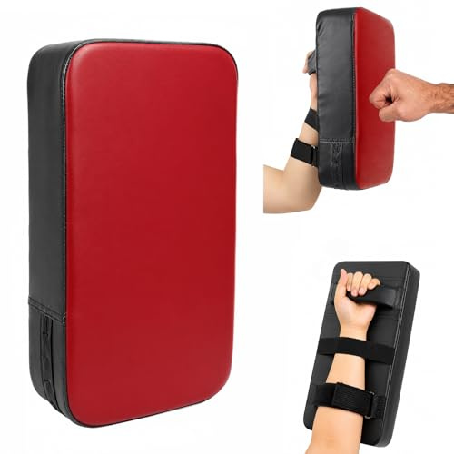 Schlagpolster zum Kampfsport,PU Leder Handpratzen,Schlagkissen,Zubehör für das Training von Kampfsportarten wie Taekwondo, Muay Thai und Karate