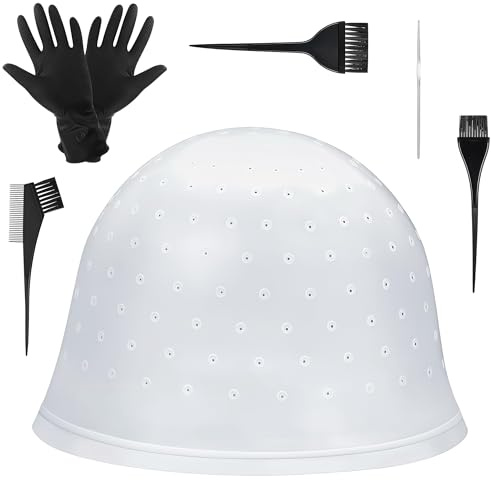 Bangbobi - Set de Gorro de Silicona para Mechas con Pinceles y Ganchillo para Teñir el Pelo, Gorra de Mechas, Kit de Resaltados para Mujeres y Niñas