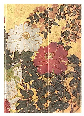 Natsu (Rinpa Florals) Midi Lined Hardback Journal (Wrap Closure): Hardcover mit Klappumschlag
