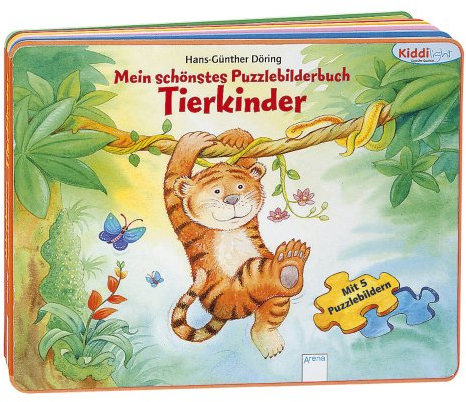 Mein schönstes Puzzlebilderbuch. Tierkinder: Mit 16 Puzzleteilen zum Herausnehmen und Spielen