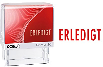 Colop 100670 Textstempel selbstfärbend: Erledigt, rot