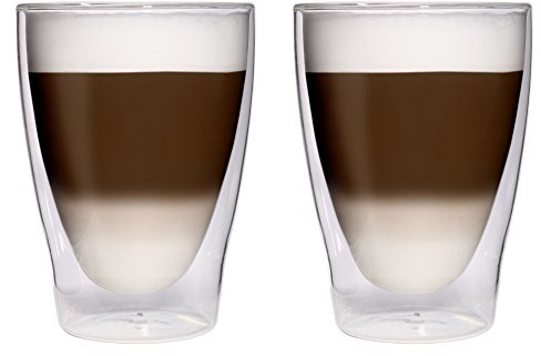 Filosa® Verres à latte macchiato à double paroi (2 x 280 ml), verres à expresso, verres à thé, verres à cappuccino, verres thermiques à double paroi pour latte macchiato, verres à café