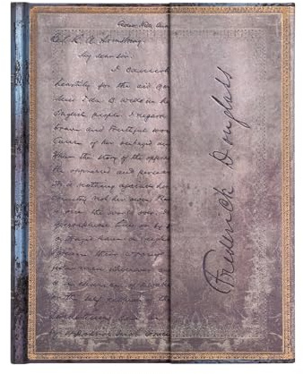 Carnet à couv. rigide Frederick Douglass, Lettre pour les Droits Civils - Ultra - Ligné - 144 p.: Hardcover, Wrap Closure, 120 gsm, ribbon marker, memento pouch