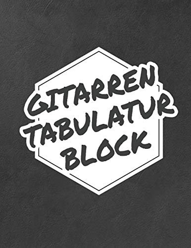 Gitarren Tabulatur Block: Tab Heft mit leeren Tabulaturlinien und Akkorddiagrammen