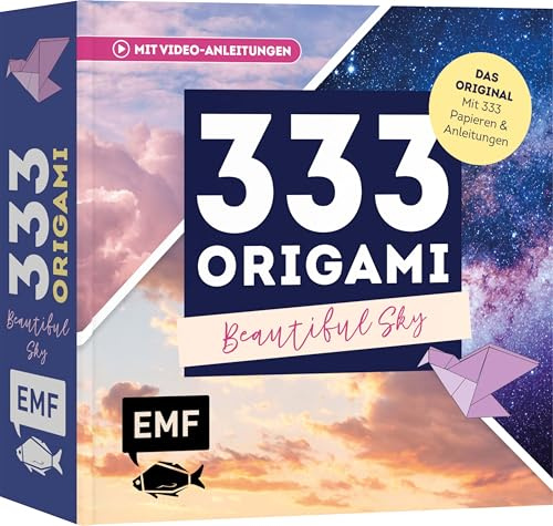 333 Origami – Beautiful Sky – Zauberschöne Papiere falten: Das Original: Mit Anleitungen, Videos und 333 feinen Papieren: Hochwertiges Origami-Papier mit 40 verschiedenen Himmelsmotiven