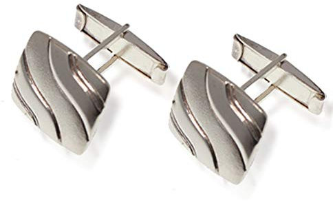 Andijor Joyeros Gemelos de Hombre en Plata de Primera Ley Forma Rectangular