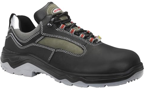 ELTEN Sicherheitsschuhe Len ESD S3S, Damen und Herren, Leder/Textil, Stahlkappe, leicht, klassisch 42, Schwarz