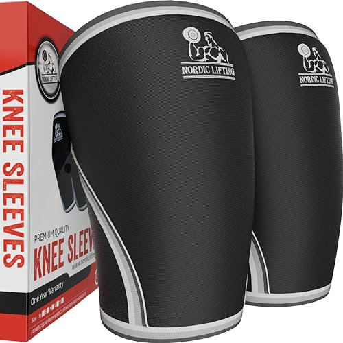 Nordic Lifting Kniebandage Männer & Damen – Knieschoner Arbeiten, Sport Kniestütze, Meniskus Bandage, Knie Kompressionsbandage, Knee Sleeves, Crossfit, Arthrose Unterstützung