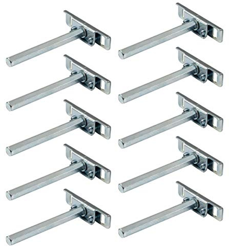 Gedotec supporto per scaffale in acciaio zincato blu chiaro - CLEVER | 50 pezzi supporto per scaffale in metallo - supporto per carichi pesanti | supporto per scaffale a parete