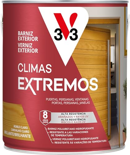 V33 Barniz Exterior Climas Extremos Brillante Roble Claro 2,5L
