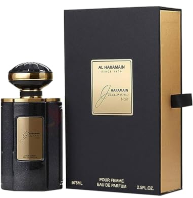 Al Haramain Junoon Noir Eau de Parfum, Spray für Damen, 75 ml, Schwarz