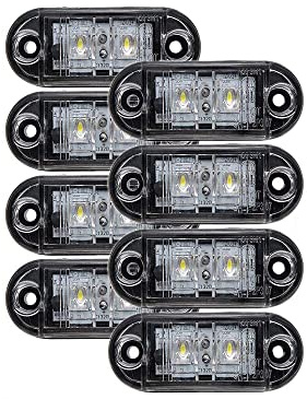 Maso Feux latéraux de position universels à LED pour camion, camionnette, caravane, voiture, bus, 12 V/24 V