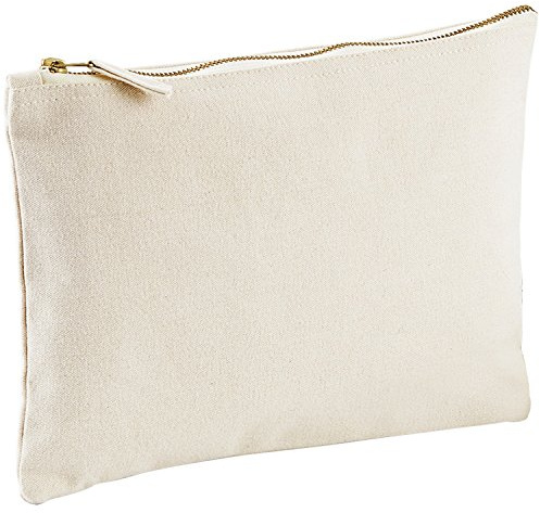 Westford Mill Canvas Stoffbeutel/Tasche/Kosmetiktasche (2 Stück/Packung) (M) (Natur)