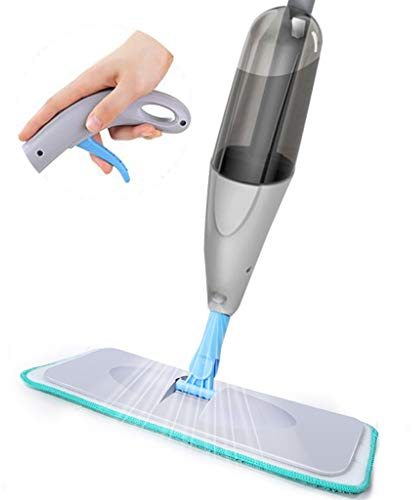 QMMD Reinigung Spray Mop - Holzbodenflach Mopp - handfreier Spray Bodenwischer 360 Grad drehbarer Mopp Marmor