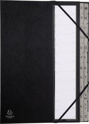 ORDONATOR Ordnungsmappe ausziehbar alphabetisch 24 Fächer schwarz - 8 Stück