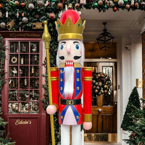 CDL 150 cm géant 5 Pieds Neuf Décoration de Noël en Bois Casse-Noisette Roi K20