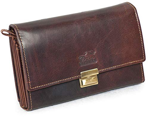 Branco Profi Kellnerbörse Kellnergeldbeutel aus Echt-Leder, Braun, 79432