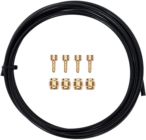 YBEKI 2500mm Hochdruck-Kevlar Scheibenbrems-Schlauch Kit mit Teflon & Messinganschlüssen – Kompatibel mit Shimano BH59/BH90, SRAM Guide/DB/XX, Magura MT5/MT7 – EN14765 Zertifiziert