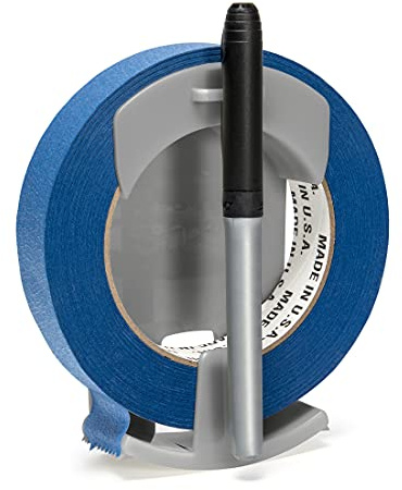 Kitchen Stickin’® Tape Dispenser, Wall-Mounted Tape and Label System, Easy One-Handed Operation, Affordable Labeling for Kitchens, Garages, Offices, Restaurants, Meal Prep, and Home Organization