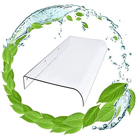 Polycarbonate Door Canopy Window Awning Light weight Transparent Patio Roof rain Protection Outdoor Front Door Cover (Color : Facade, Size : 40x120cm/16x47in)