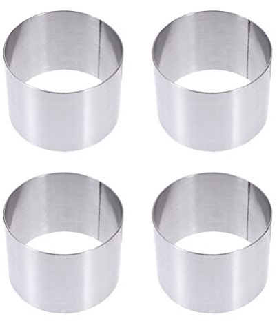 DOITOOL Stainless Steel Mini Round Cake Mold 2 Inch Biscuit Pastry Ring for DIY Baking Mousse Cheesecake Dessert Tool