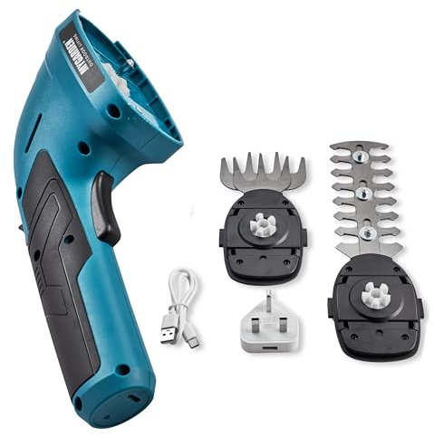 My Garden Electric Hedge Trimmer 2 in1 Hedge Trimmer & Grass Cutter, Garden Trimmer Cordless, Ideal for Trimming, Shearing, Pruning and Cutting with Battery & Charger, 7.2V