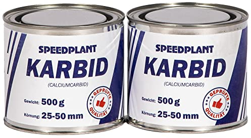 Karbid 1kg (2x 500g) - Carbid Kabit Kabitt karbitt Karbit Karbid Extra Große Körnung 25-50mm - 2 Dosen