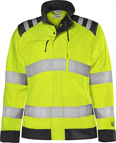 Fristads Grüne Warnschutzjacke Damen Klasse 3 4068 GPLU - Größe XL - Warnschutz gelb/schwarz