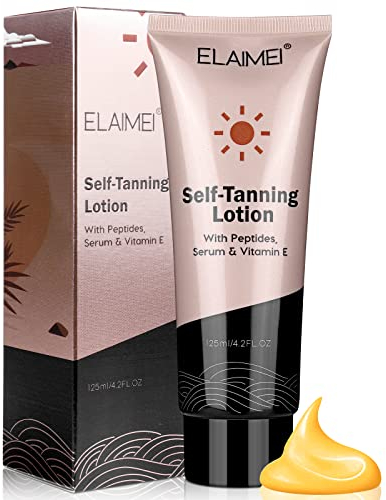 LOPHE Self Tan Body Cream, Premium Sunbed Tanning Accelerator, Longlasting Moisturizing Sunless Tanning Lotion, Fast Self Tanner for Natural-Looking Tan, 125ml