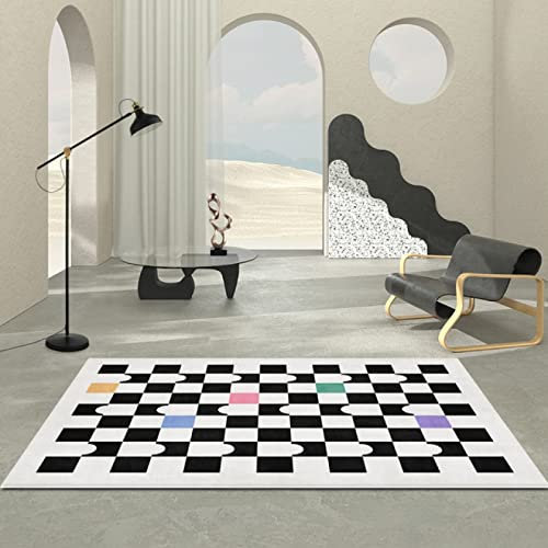 Tappeti Design Teppich rutschfest waschbarer 80 X 150 cm Mosaik im einfachen Stil für Balkon Terrasse Wintergarten, Küche Esszimmer 80 * 150cm