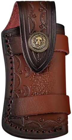CZlinOduMMX Leder Messerscheide, Tasche Klappmesser Scheide, Für Gürtel, Für Schutz Aller Arten Messern, Haben, Erleichtert Ihnen Durchführung Verschiedener Outdoor-Aktivitäten.